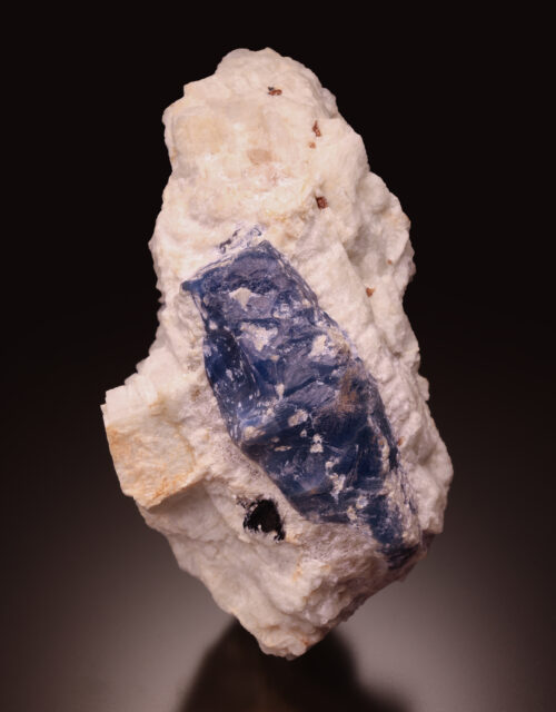 Corundum var. Sapphire: Potanino, South Ural Mountains, Chelyabinskaya Oblast, Russia