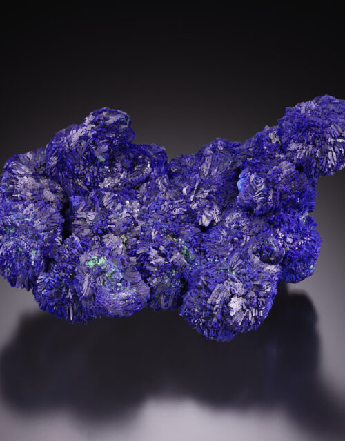 Azurite: Shilu Mine, Yangchun Co., Yangjiang, Guangdong, China