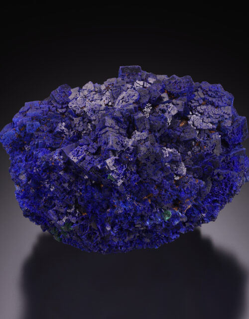 Azurite: Shilu Mine, Yangchun Co., Yangjiang, Guangdong, China