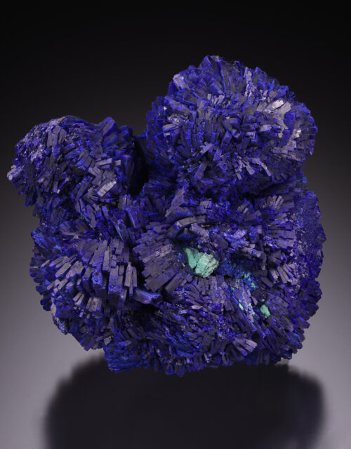 Azurite: Shilu Mine, Yangchun Co., Yangjiang, Guangdong, China
