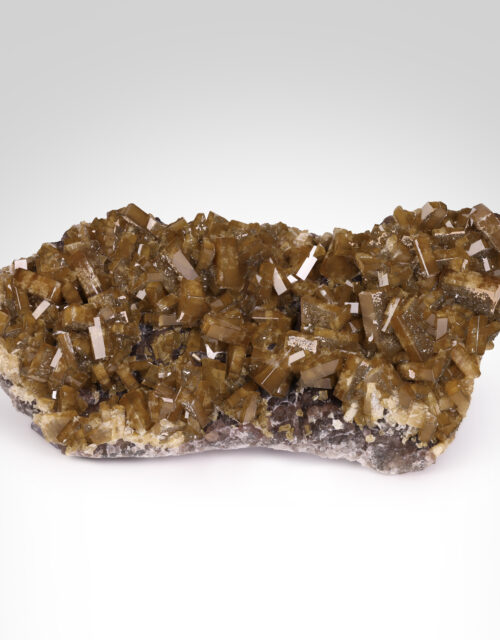 Barite on Fluorite: Xiefang mine, Ruijin County, Ganzhou, Jiangxi Province, China