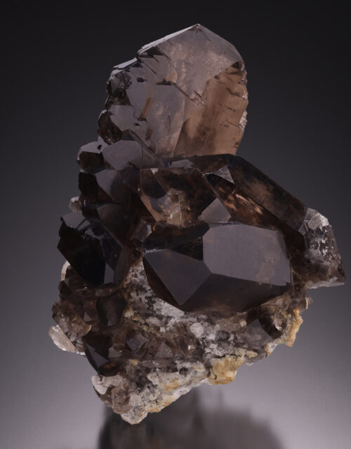 Smoky Quartz (Gwindel): Mont Blanc Massif, Chamonix, Haute-Savoie, Auvergne-Rhône-Alpes, France