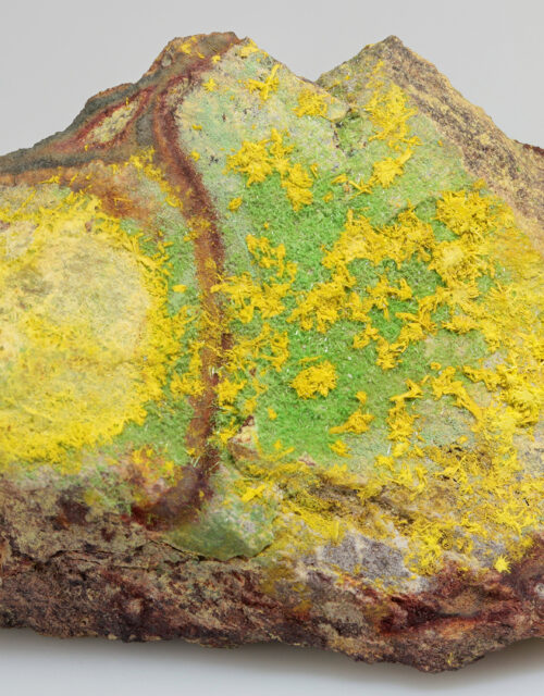 Schoepite, Rutherfordine, Cuprosklodowskite: Musonoi Mine, Kolwezi, Mutshatsha, Lualaba, DR Congo
