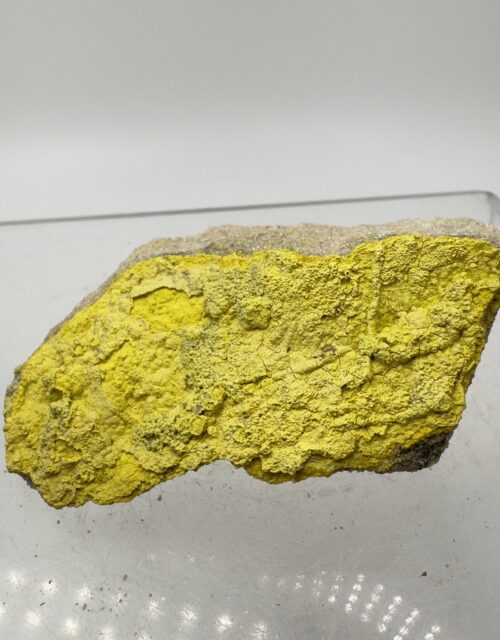 Tyuyamunite: Parco #7 Mine, Parco mines, Yellow Car Mesa, Thompsons Mining District, Grand County, Utah, USA