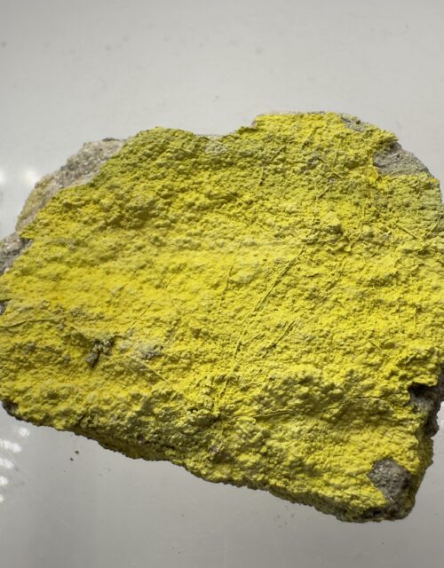 Tyuyamunite: Parco #1 Mine, Parco mines, Yellow Cat Mesa, Thompsons Mining District, Grand County, Utah, USA