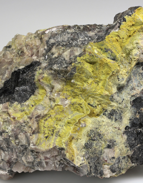 Uraninite, Phosphuranylite: Uranium Mine No. 21, Dubno, Příbram District, Central Bohemian Region, Czech Republic