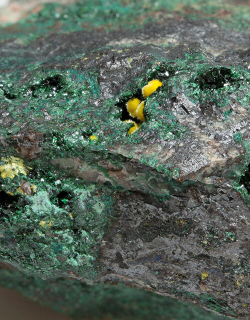 Uranophane, Malachite, Digenite: Musonoi Mine, Kolwezi, Mutshatsha, Lualaba, DR Congo