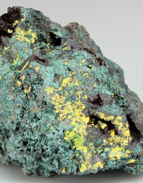 Guilleminite, Malachite, Goethite: Musonoi Mine, Kolwezi, Mutshatsha, Lualaba, DR Congo