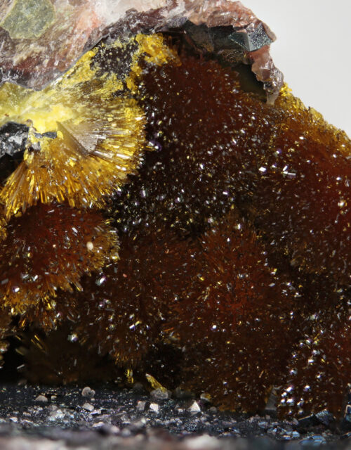 Sklodowskite, Hematite, Magnesite: Brumado Mining District, Bahia, Brazil