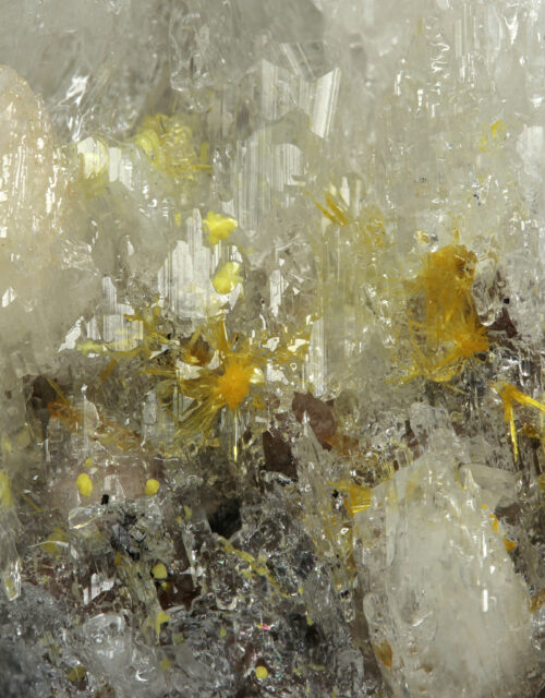 Sklodowskite, Gypsum: Animas mine, Santa Eulalia, Chihuahua, Mexico