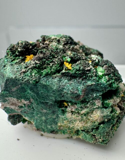 Kasolite, Wulfenite, Torbernite: Musonoi Mine, Kolwezi, Mutshatsha, Lualaba, DR Congo