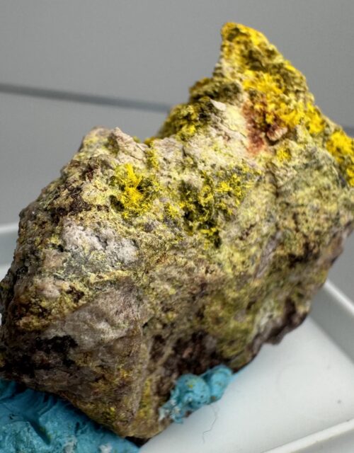 Schoepite, Baryte, Sklodowskite: Musonoi Mine, Kolwezi, Mutshatsha, Lualaba, DR Congo