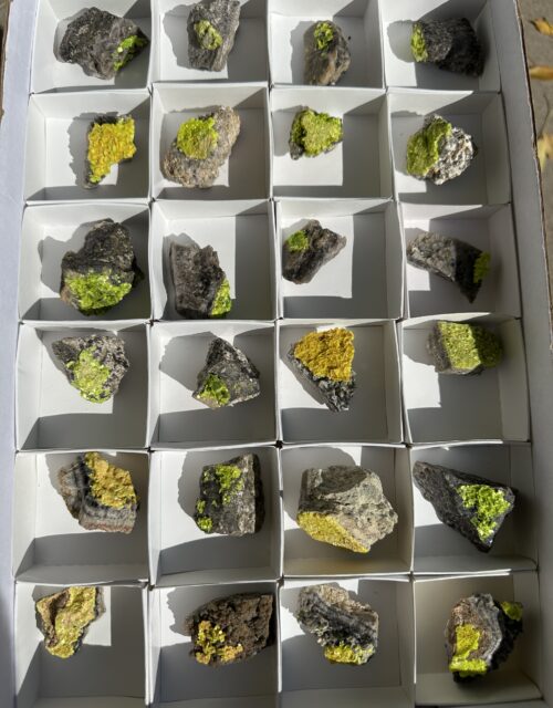 Autunite Wholesale Flat: Nanjingqiao Uranium mine, Pingjiang Co., Yueyang, Hunan, China