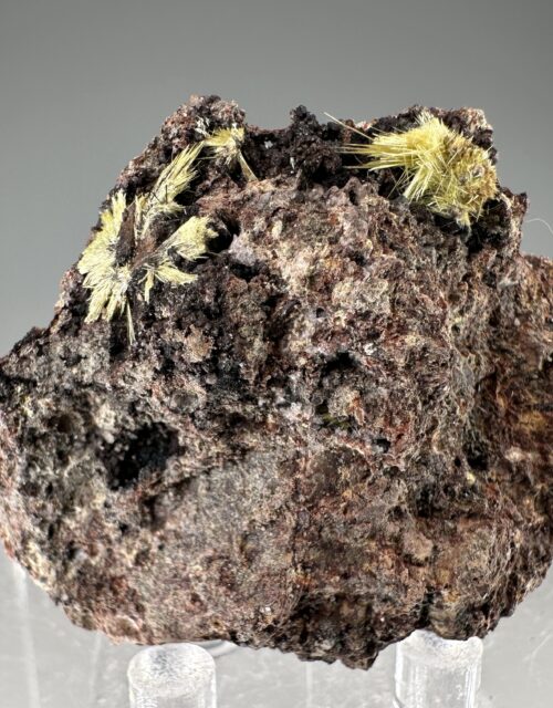 Uranophane, Goethite: Madawaska Mine (Faraday Mine), Faraday Township, Hastings County, Ontario, Canada