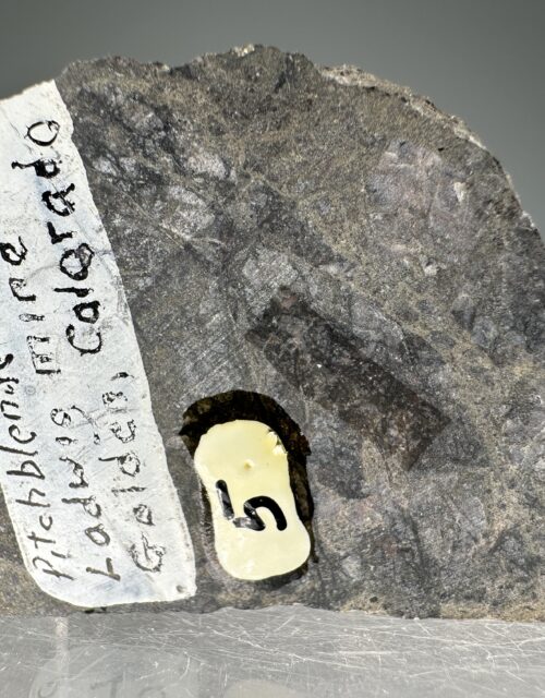 Uraninite var. Pitchblende: Aubrey - Ladwig Mine, Ralston Buttes Mining District, Jefferson County, Colorado, USA