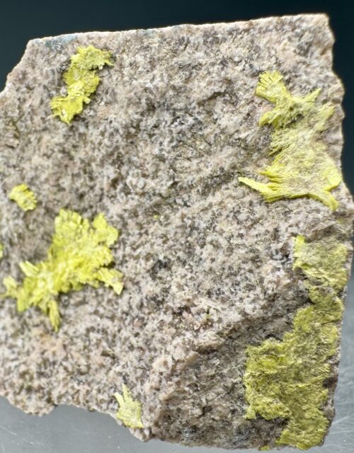 Uranocircite: Streuberg Quarry, Bergen, Vogtlandkreis, Saxony, Germany