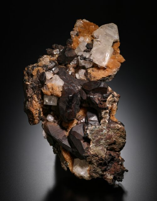 Native Copper, Adularia, Calcite: Lake Superior Copper District, Keweenaw Peninsula, Michigan USA