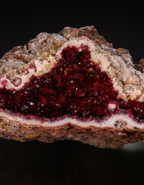 Roselite, Dolomite: Bou Azzer Mine, Ouisselsate Caïdat, Amerzgane Cercle, Ouarzazate Province, Drâa-Tafilalet Region, Morocco