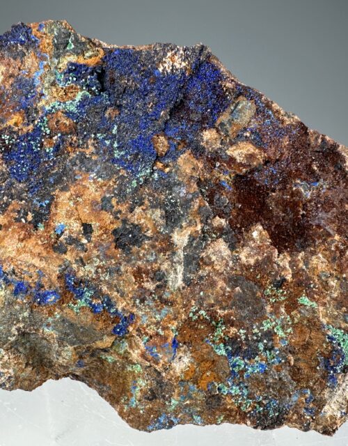 Metazeunerite, Azurite, Dolomite: Schwartzwalder Mine, Ralston Buttes Mining District, Jefferson County, Colorado, USA