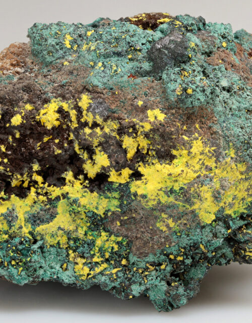 Guilleminite, Malachite, Goethite, Digenite